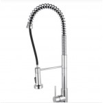 Tall Spring Chrome Pull Out Kitchen Sink Mixer Tap
